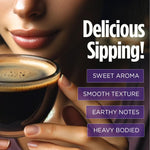 VitaCup Mushroom Coffee Grounds with Lions Mane and Chaga, Medium Dark Roast Arabica Specialty Coffee, 10 Oz
