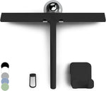 GÜTEWERK 9-Inch Silicone Shower Squeegee, Black with Stainless Steel Core and Soft-Touch Handle