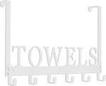 black metal over the door hooks towel holder for bathroom bedroom beach towels wall mount