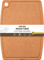 Kikcoin Wood Cutting Board for Kitchen with Non-slip and Juice Groove