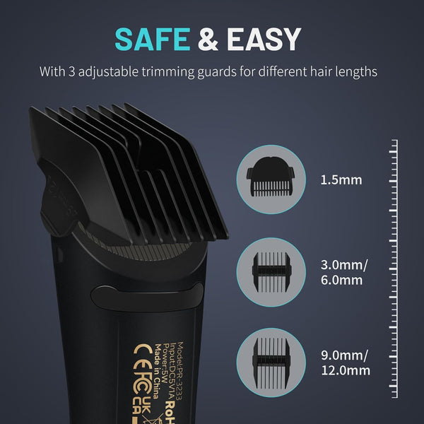 Prtech manscape body hair trimmer for men waterproof pubic hair ball trimmer with ceramic blade electric body shavers for men sensitive skin safe