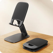 Lamicall Ultra-Thin Phone Stand for Desk, Height Adjustable, Sturdy Weighted Base, Thick Case Friendly