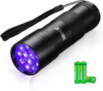 Blacklight Flashlight UV 12-LED Small Portable Mini for Hidden Stain Detection and Pet Urine