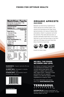 Terrasoul Superfoods Organic Apricots, 2 Lbs, Unsulphured, No-Added Sugar