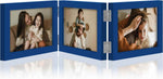 decorUhome Triple 4x6 Picture Frame Vertical, Engineered Wood Trifold Photo Frame with Plexiglass for Tabletop Display, 4x6, Black