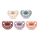NUK Timeless Comfy Pacifiers for 0-6M Babies | 100% Silicone, BPA-Free, 5-Pack