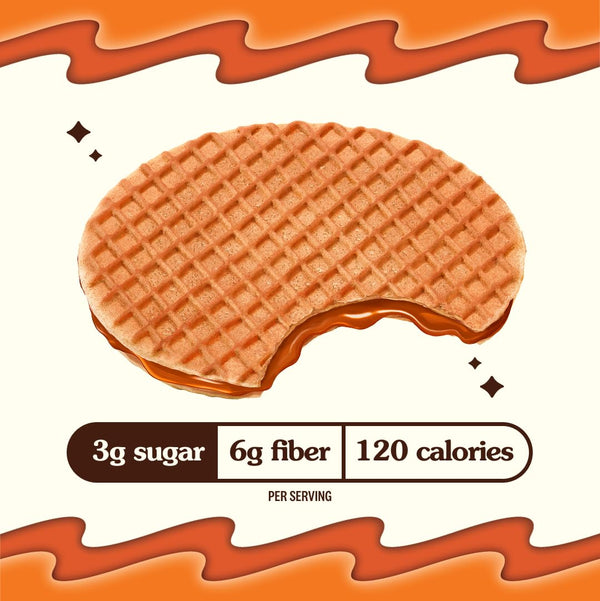 Rip Van Wafels Dutch Caramel & Vanilla Stroopwafels, 12 Count, Snack