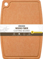 Kikcoin Wood Cutting Board for Kitchen with Non-slip and Juice Groove
