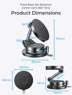 LISEN for 15W Magsafe Car Mount Charger, Magnetic Phone Holders for Your Car, Magnetic Wireless Car Charger, Suction Phone Mount for Car Accessories for iPhone 17 Pro Max 16 15 14 13 12, Gifts for Men