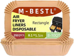 7.5 Inch Air Fryer Parchment Paper Liners Square,150 Pcs Non-stick &Oil-proof Air Fryer Liners Disposable for 2-5 QT Frying,Baking,Roast