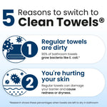 clean skin club clean towels xl 100% usa biobased disposable face towels 100 ct 2 pack