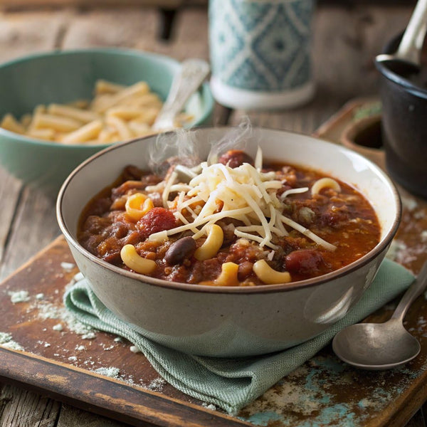Campbell's Chunky Chili Mac Soup, 18.8 Ounce Can, High-Protein Canned Soup for Game Day Snacks