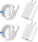 Super Fast Charger Type C, 25W USB C Wall Charger Fast Charging for Samsung Galaxy S26 Ultra/S26/S26+/S25 Ultra/S25/24 Ultra/S24/S23 Ultra/S22 Ultra with 10FT Long Android Type C Charger Cable 2Pack