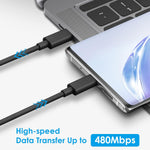 25W USB-C Fast Charger Block with C-to-C Cable for Galaxy S24/S23/S22, Pixel 8/7, iPhone 17/16/15