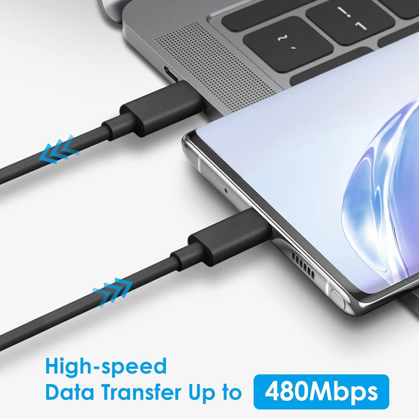 25W USB-C Fast Charger Block with C-to-C Cable for Galaxy S24/S23/S22, Pixel 8/7, iPhone 17/16/15