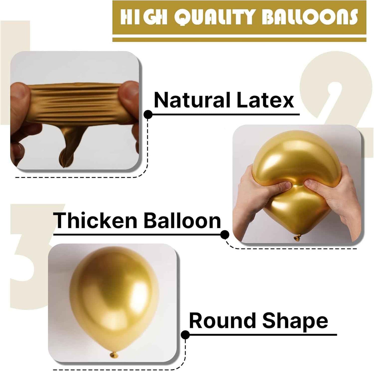 PartyWoo Gold Balloons 140pcs Different Sizes of 18 12 10 5 Inch Gold Balloon Arch Kit Garland for Birthday Wedding Anniversary Baby Shower Graduation Retirement Casino Party Decorations Gold-G101