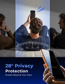 MAGIC JOHN 2 Pack for iPhone 17 Pro Max 6.9 inch Privacy Glass Screen Protector-[Anti-Spy] Auto Dust-Elimination, Bubble Free, Easy Installation, Daily Drop Protection