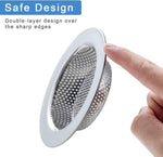 2 Pcs sink strainer for most kitchen sink drain basket, upgraded double-layer safe design