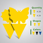 landisun 48pcs yellow fruit fly sticky traps for indoor outdoor potted plants bug insects
