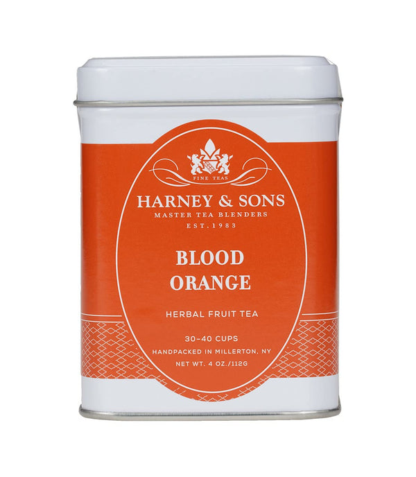 Harney & Sons Blood Orange Fruit Tea, 4 oz Loose Leaf Herbal Tea with Apple Pieces and Raspberry