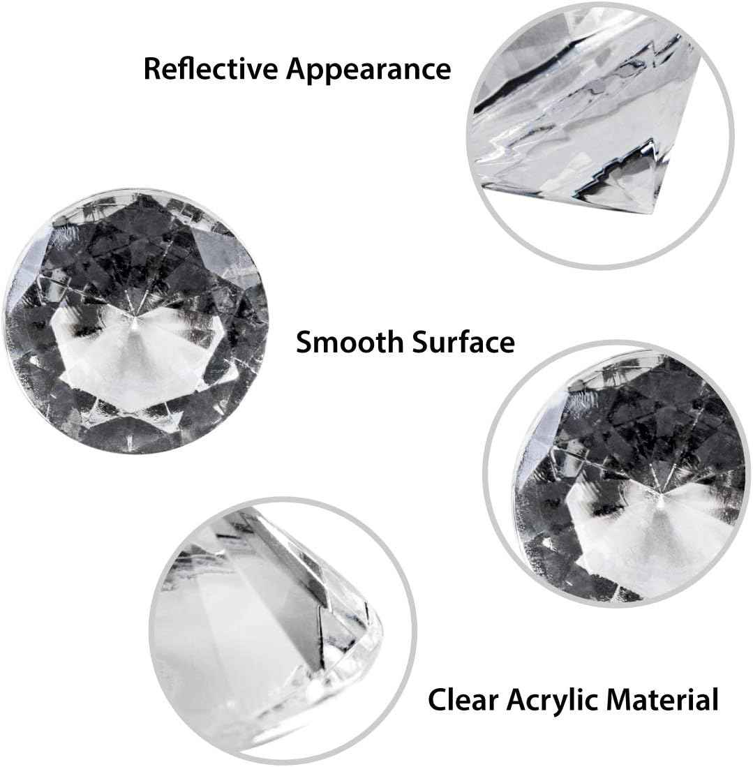 Super Z Outlet Diamond Table Confetti Party Toy Decorations for Weddings, Bridal Shower, Birthdays, Graduations, Home, and more. 800 COUNT, 4 Carat/8mm Jewels