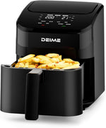 DEIME Air Fryer, Small Digital 3 Qt Airfryer Space Saving Compact, Bake, Reheat, Roasts for Quick Easy Meals, Mini Compact & Quiet, Nonstick & Dishwasher Safe Basket (Black)