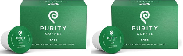 Purity Coffee FLOW Original Medium Roast K Pod Capsules 12ct Box Specialty-Grade USDA Organic Arabica Blend