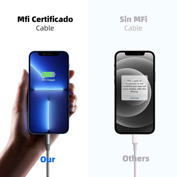 iphone 3 pack 10ft lightning nylon braided apple mfi certified fast charging cord