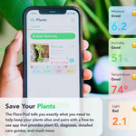 Flora Pod AI-Powered Smart Plant Monitor, Indoor or Outdoor, Personalized Alerts for Moisture, Temperature, Humidity, and Light