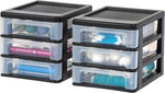 IRIS USA Plastic Stacking Desk Organizer for Home Office and Small Spaces