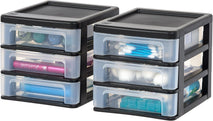 IRIS USA Plastic Stacking Desk Organizer for Home Office and Small Spaces
