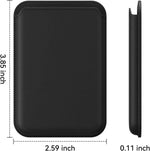 Stronger magnetic RFID leather Mag-Safe card holder for iPhone 16/17/15/14/13/12 Pro/Promax, Mag-Safe accessories, black