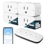 linkind matter smart plug, work with apple home, alexa, google, smartthings, 15a/1800w, app remote control & schedule