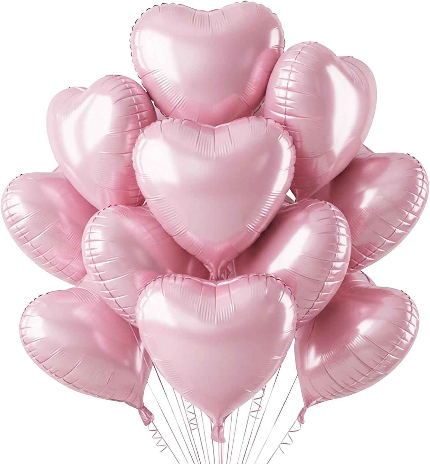 TONIFUL 30Pcs 18 Inch Red Heart Balloons Valentine’s Day Heart Shape Foil Mylar Balloons Decoration for Romantic Valentine's Day Wedding Bridal Shower Anniversary Engagement Party Supplies