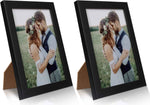 pecula 2-pack black picture frame for 5x7 photos, plexiglass and plastic construction, wall and tabletop display
