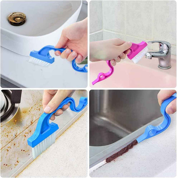 6pcs Hand-held Groove Gap Cleaning Tools Crevice Cleaning Brush Kit