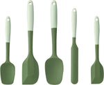 Silicone Spatula Set, 5 Piece Food Grade Rubber Spatulas for Baking, Cooking, and Mixing High Heat Resistant Non Stick Dishwasher Safe BPA-Free (Multicolor)