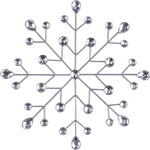 hogardeck Metal Flower Wall Decor, 11inch Silver Metal Jeweled Wall Art Bling Crystal Home Décor, Sun Burst Rhinestone Wall Hanging Diamond Accents for for Indoor, Outdoor, Living Room, Bedroom