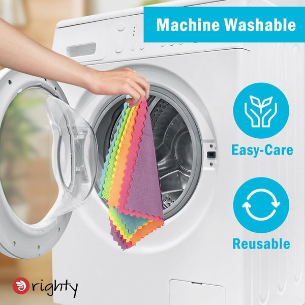 Orighty Microfiber Cleaning Cloth, 24 Pack Highly Absorbent Cleaning Rags, Household Cleaning Supplies, Reusable Microfiber Towels Lint Free Cloths for House, Kitchen, Car Care, 12x11 inch