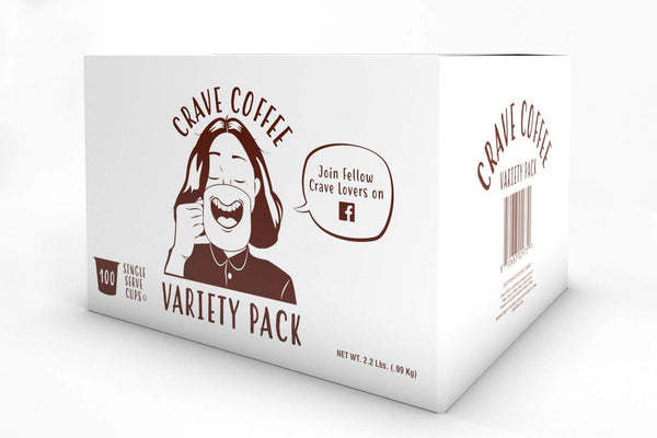 Crave Beverages Flavored Coffee Pods Sampler Variety Pack Compatible with 2.0 K-Cup Brewers