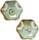 Lotus Leaf Shape Decorative Ring Tray, Small Key Bowl, Ceramic Trinket Tray Jewelry Dish Organizing Necklace Earrings, Home Decoration for Mom Best Friend Sister, Pink.