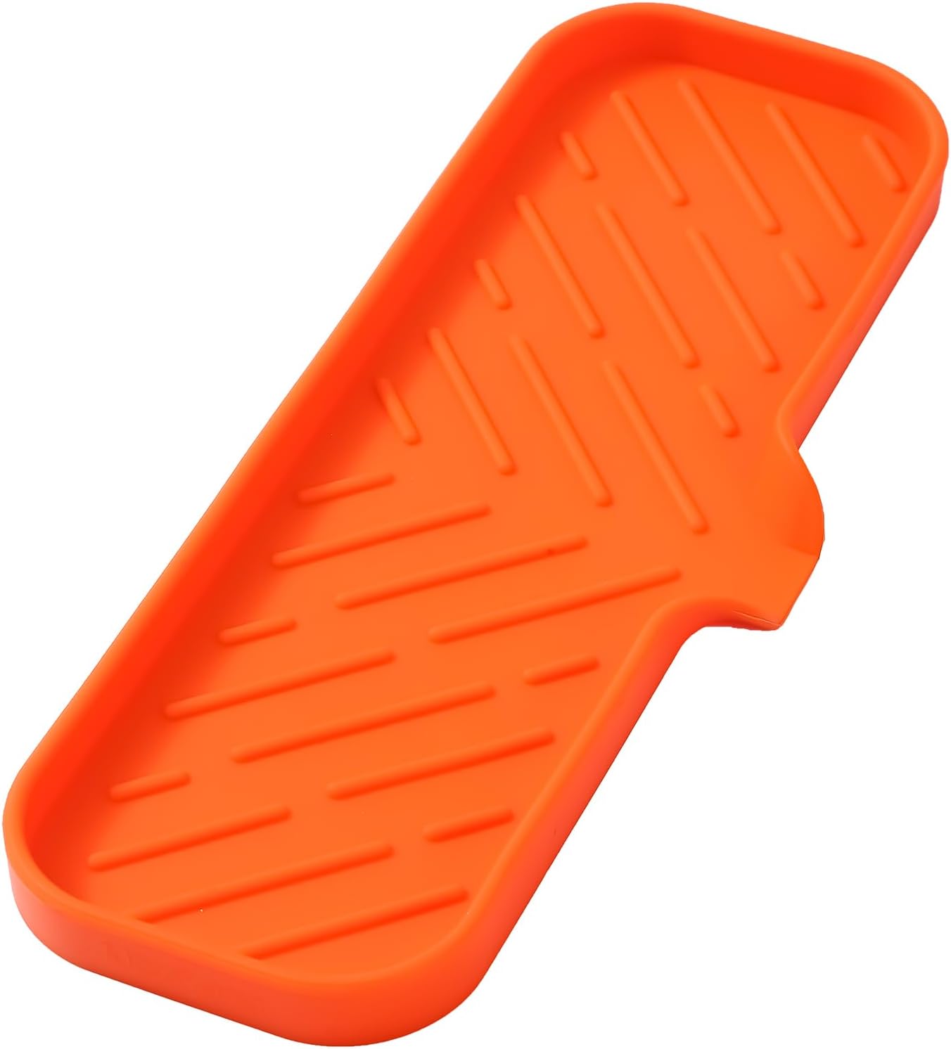 Silicone Bathroom Soap Dishes with Drain Spout-Bathroom and Kitchen Sink Organizer,Sponge Holder,Dish Soap Tray,Perfect for Dispenser,Scrubber,Bottle,Cup on Sink or Counter-Black 4.9"×3.2"