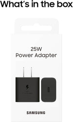 Samsung 25W Wall Charger Power Adapter, Cable Not Included, Super Fast Charging, Compact Design, Energy Efficient, Compatible with Galaxy and USB Type C Devices, Black