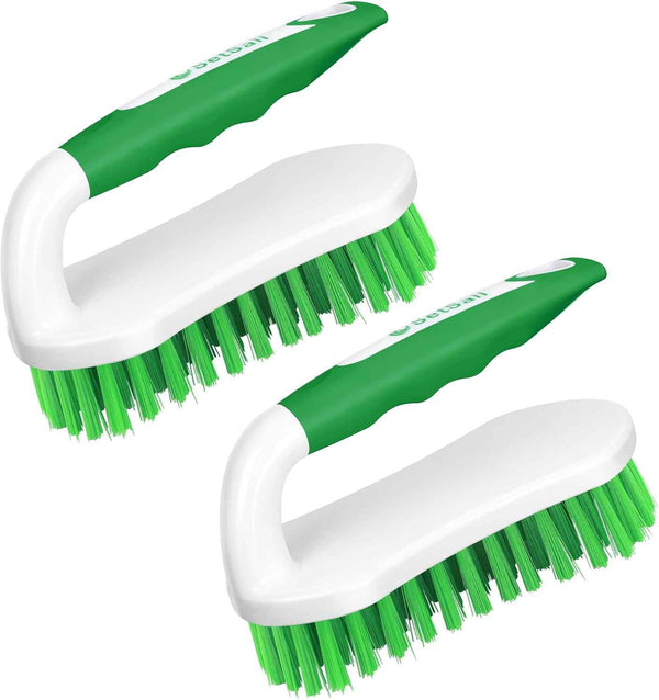 SetSail Scrub Brush, Heavy-Duty Scrub Brushes for Cleaning with Stiff Bristles Cleaning Brush for Shower, Bathroom, Carpet, Kitchen and Bathtub Scrubber - 2 Pack