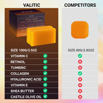 valitic kojic acid dark spot remover soap bars with vitamin c and turmeric for skin care (2 pack)
