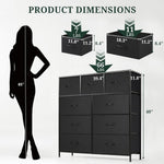9-drawer dresser with storage and anti-tip kit for bedroom and entryway