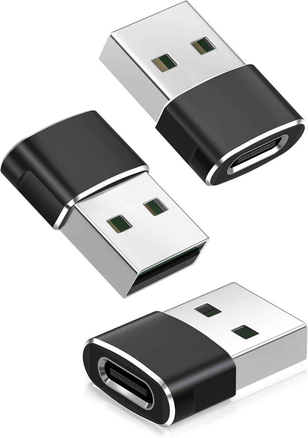 Basesailor USB to USB C Adapter,USBC Female to USB A Male Adapter,Type C Converter Charger for iPhone 17 Pro Max,16 15,Apple Watch iWatch S11 S10 SE,AirPods 3,iPad mini Air,Samsung Galaxy S25,Gray