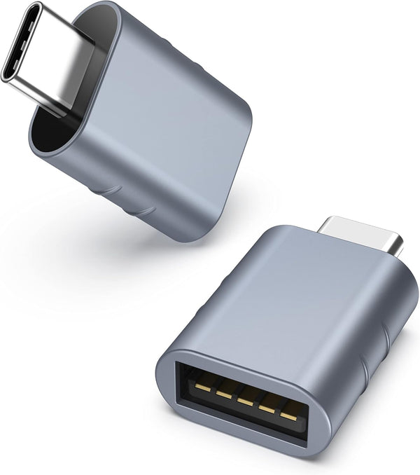 syntech usb c to usb adapter pack of 2 space grey thunderbolt 4 compatible with macbook pro air surface ipad