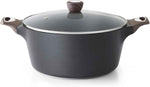 SENSARTE Ceramic Nonstick Stock Pot with Lid, 2.6/4.5/6.6/8.5 QT Soup Pot Casserole Pot, Non-toxic Healthy Pasta Pot, Large Cooking Pot Stew Pot, Induction Compatible, PFOA PFAS PTFE Free, White