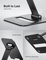 Dual Folding Phone Stand for Desk and Travel, Compatible with iPhone and Nintendo Switch